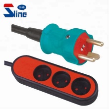 Denmark Power Strip with 3 Outlets IP44 Certified Rewirable Plug DEMKO Approved