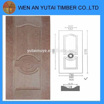 YUTAI teak veneered hdf plywood door skin door skin