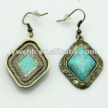 fashion design hanging earrings new model turquoise earrings
