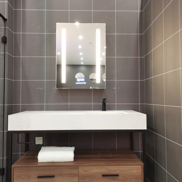 Factory Wholesale Hotel Bathroom Wall Hanging Aluminum Stainless Steel Medicine LED Smart Mirror Cabinet