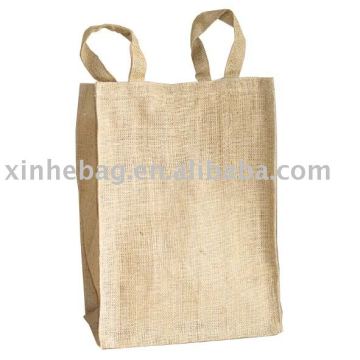 Jute handle shopping bag