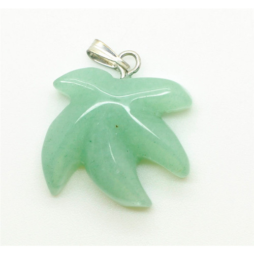 Maple Leaf Shape Green Aventurine pendant