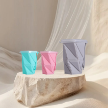 Hexagonal Collapsible Silicone Cup Travel Water Bottle