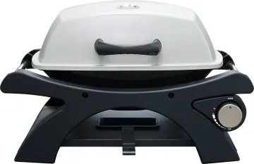 Q Burner Portable Outdoor Tabletop Camping Grill BBQ with Folding Sides