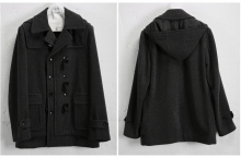 Double Breasted Hoddy Men's Medium Dust Coat