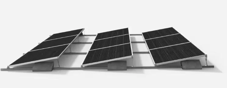 Solar Panel Flat Roof Mounting System Aluminum Flat Roof Ballasted Solar Racking
