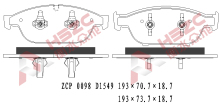 FMSI D1549 car ceramic brake pad for Audi