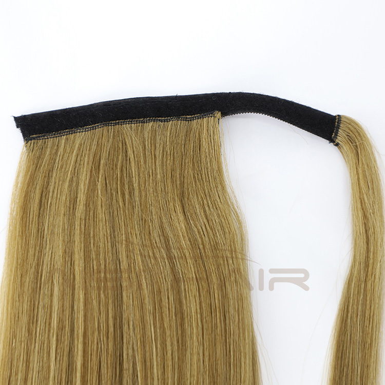 Aisi Hair Vendor Wholesale Long Straight Curly Wave End Magic Paste Brown Ponytail Drawstring Synthetic Ponytail Hair Extension