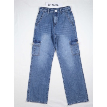 Afslappet damer jeans engros elastisk talje