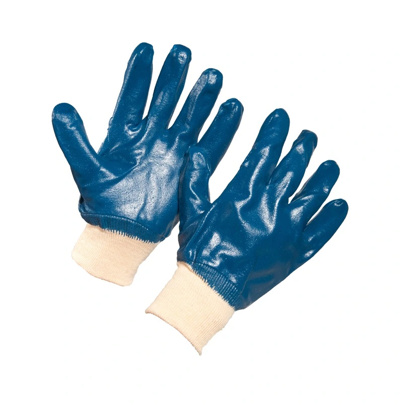 Wholesale Yellow Nitrile Dipped Cotton Liner Working Gloves