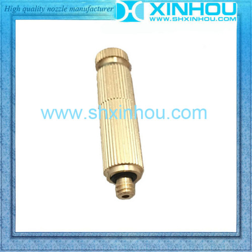 Brass fine misting outdoor cooling water fog anti drip spray nozzle