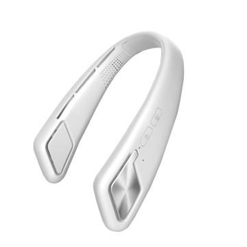 Portable Neck Fan with Bluetooth Speaker - USB Rechargeable Fan