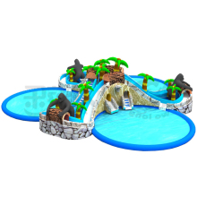 mobile nflatable amusement aqua park water play equipment pool slide