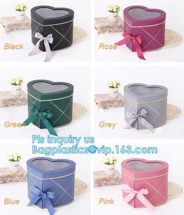 Custom made suede rose box, velvet hat box, velvet flower box, Paper Flower Box Packing for Black Rose Gift Box