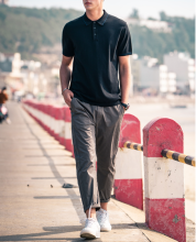 short sleeve plain custom design men's polo shirts