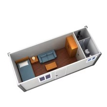 One bedroom luxury modular prefabricated house expandable container house bedroom prefabricated glass affordable small house