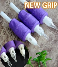 Hummingbird Grips 25mm 1" Purple Grip with White Tubes