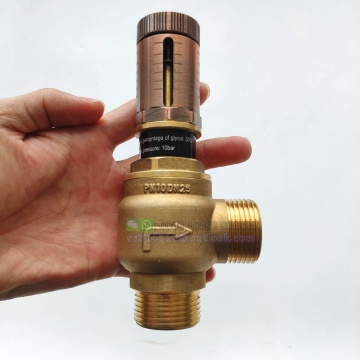 Adjustable Brass Differential Pressure Bypass Valve 0.5-3bar