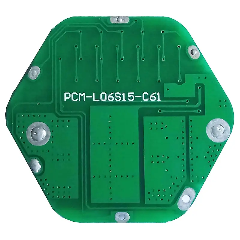 6s 15A PCM BMS for 21.6V 22.2V Li-ion/Lithium/ Li-Polymer 18V 19.2V LiFePO4 Battery Pack Size L48*W44*T3.5mm (PCM-L06S15-C61)