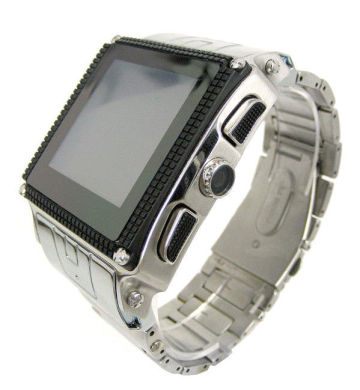 Stainless Steel Waterproof Wrist Watch Cell Phone W818