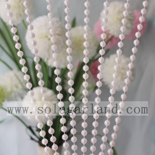 8/10/12/14MM Vintage Faux Shiny White Pearl Beads Garland