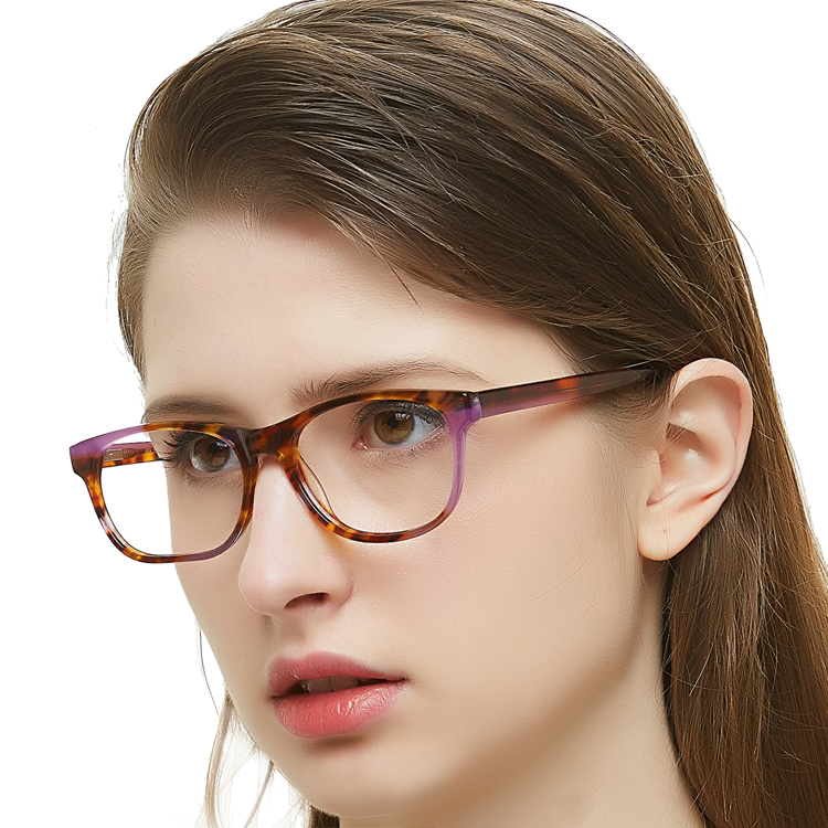 high quality patchwork optical frame women laminated eye glasses