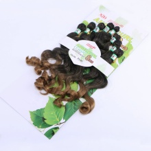 factory price angel curl 8pcs/lot classic heat resistant fiber one pack for one hair,ombre two tone best Synthetic Hair Weave