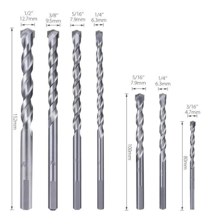 7PCS Masonry Drill Bit Set with Sandblasting Surface