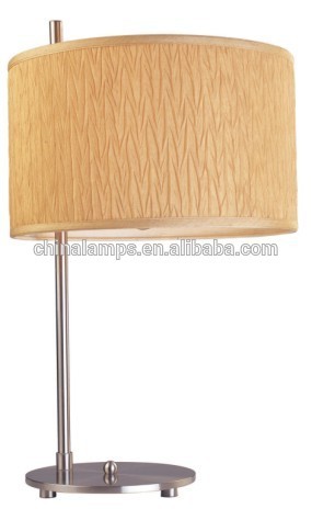 Hot selling hotel high quality aluminium table lamp with linen lamp shade aluminium handmade table lamp