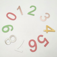 With sticker/legs/screw hole custom house number plate stainless steel house number