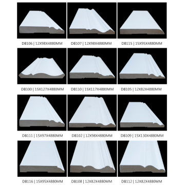 White primed MDF trim moulding