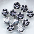 12,5MM Spacer Beads Charms Χρώμα Λάδι Σταγόνα Λουλούδια Χάντρες Rhinestone για κατασκευή κοσμημάτων