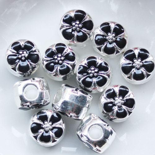 12.5MM Spacer Beads Charms Color Oil Drop Flower Beads Rhinestone Beads For Jewelry Making