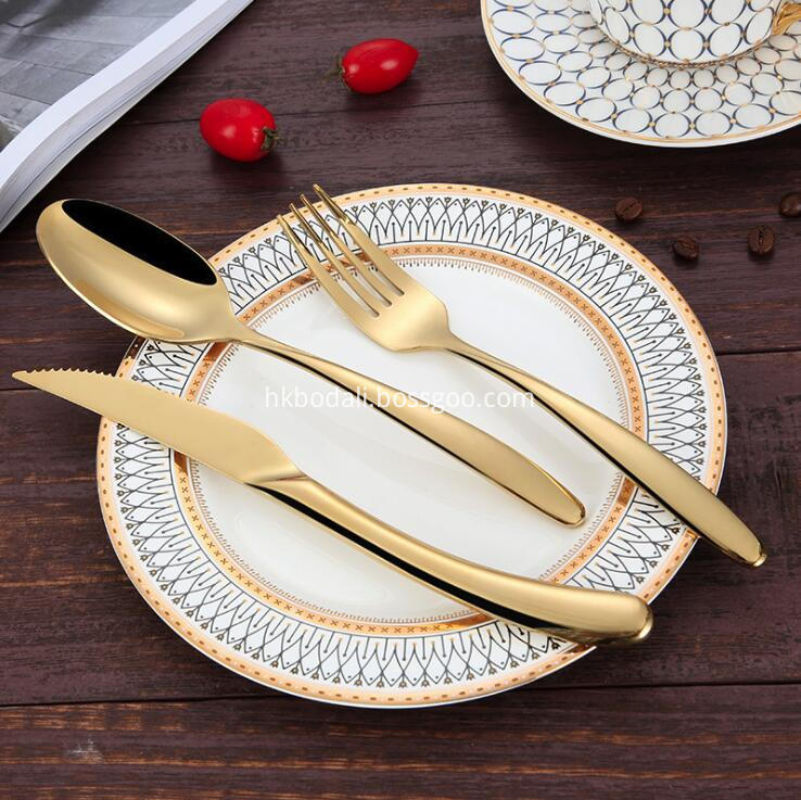 Stainless Steel Gold Silverware