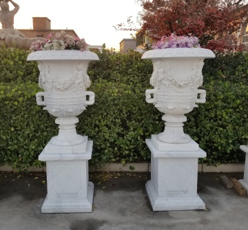 Marble planter pots