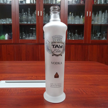 500ML Frosted Screw Top Empty Glass Vodka Bottle Round