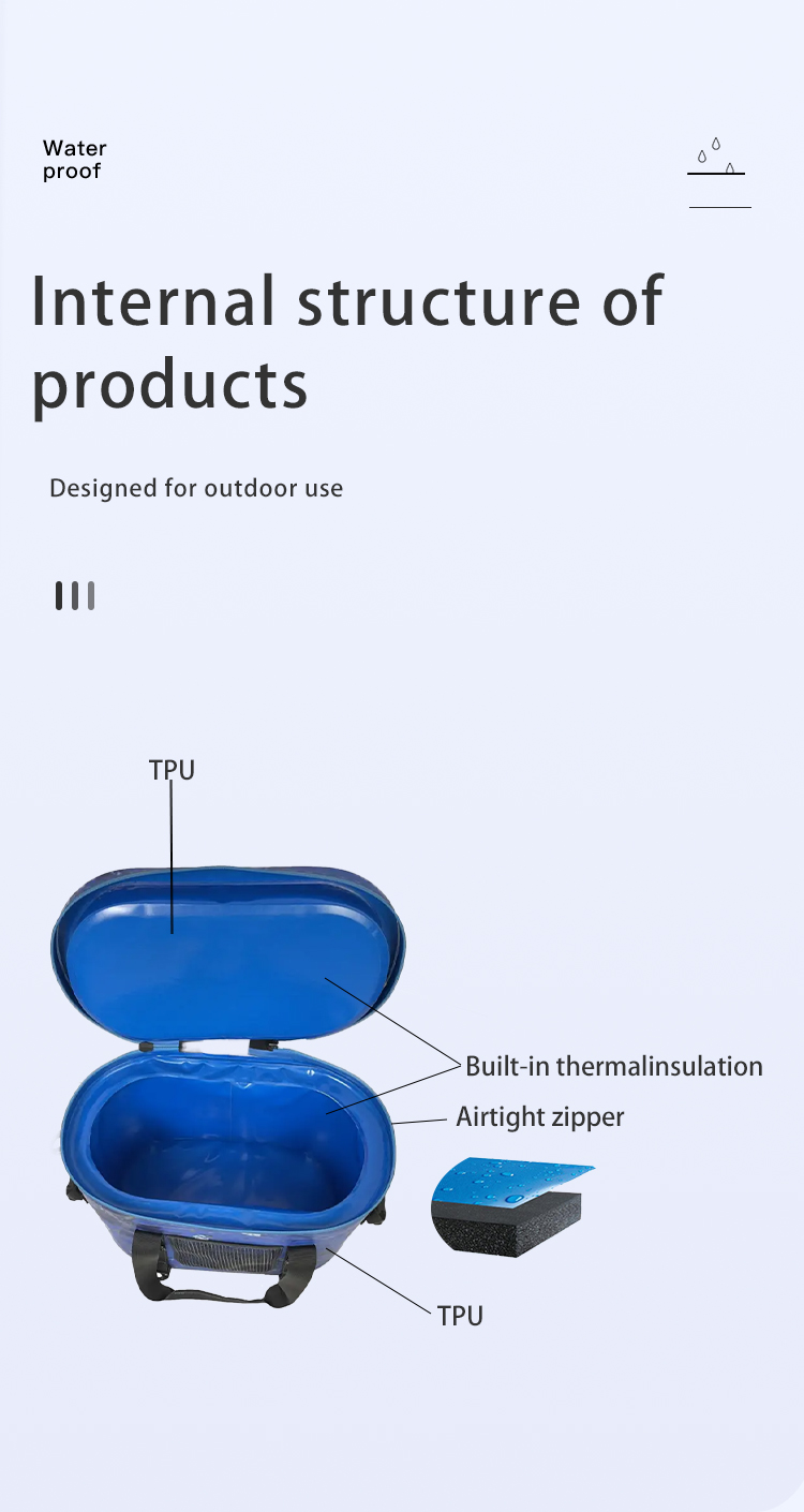 TPU Insulated ice pack food delivery small large cooler bag insulated Box Ice