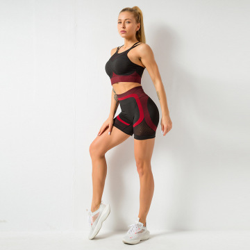 Seamless Bra And Shorts Yoga Set women