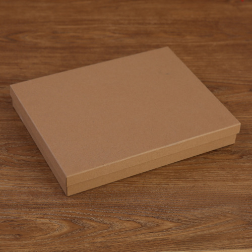 Boîte en papier brun kraft brun recyclé pour écharpe