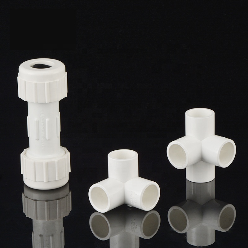 Factory price Manufacturer good quality PVC Fitting UPVC SCH40 ASTM D2466 Rubber Joint plastic pipe fitting