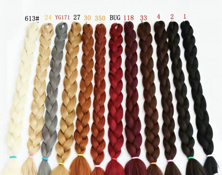 Factory Wholesale Cheap Price colorful Ombre Two Tone yaki Synthetic hair weft expression Jumbo Braiding Hair extensions