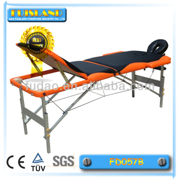 Double color folding alu massage table