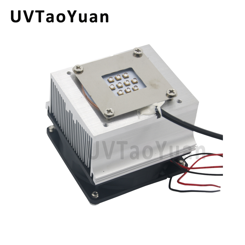 Good aluminum heat sink 25W 50W 405nm Uv curing lamp module system ultraviolet light