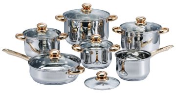 Tight-Fitting Stainless Steel Cookware Set