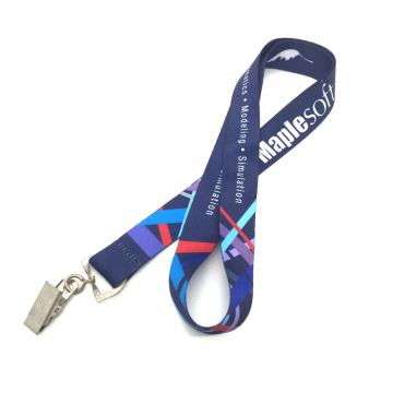 Heat Transfer Polyester Lanyards with Bulldog Clip