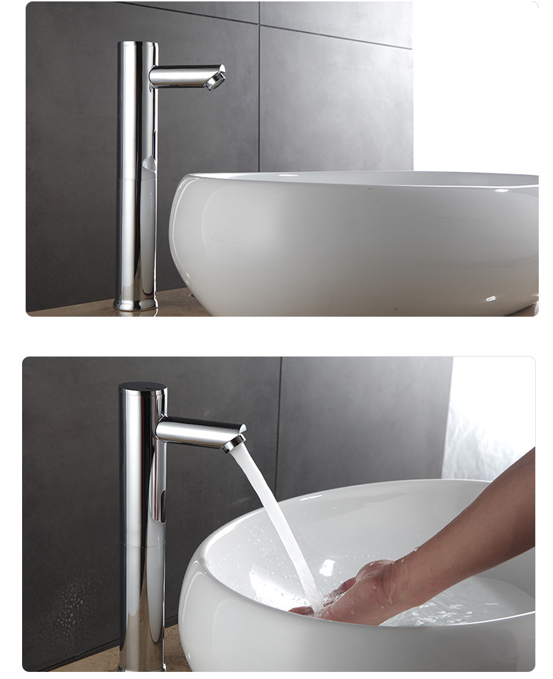 F108H Temperature controlled brass automatic sensor water tap for wash basin Kitchen Bathroom