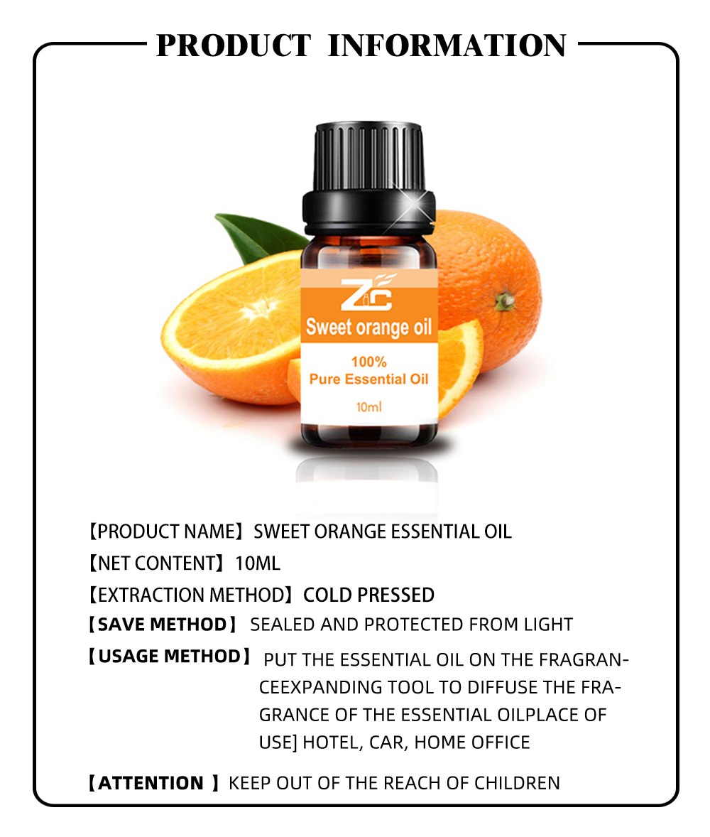 Óleo de massagem essencial de laranja doce óleo de perfume