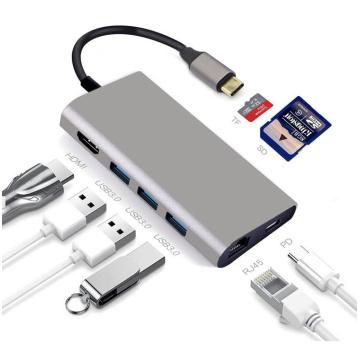 Estación de acoplamiento multifuncional 8 en 1 USB-C