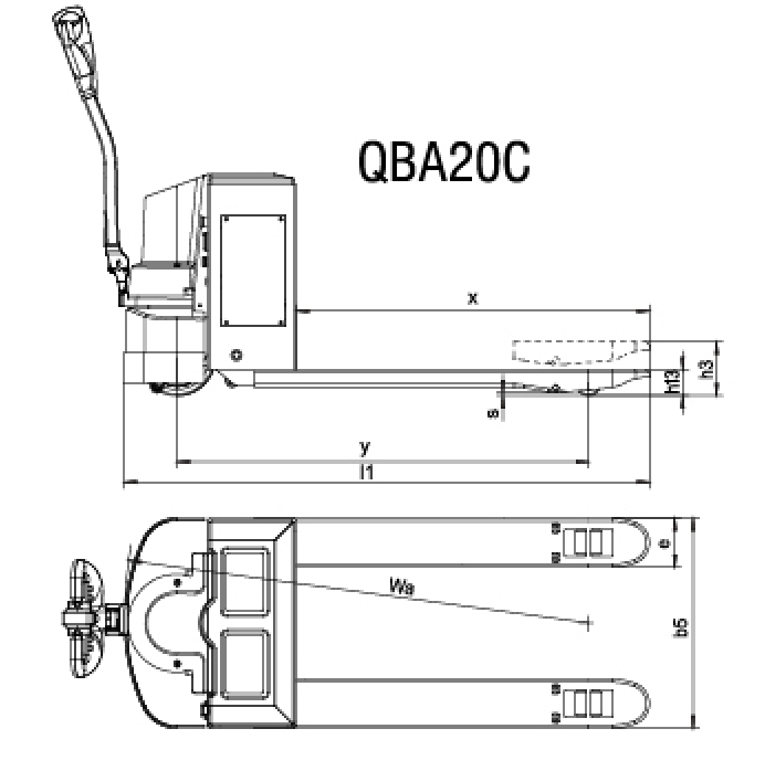 QBA-20C walkie pallet truck