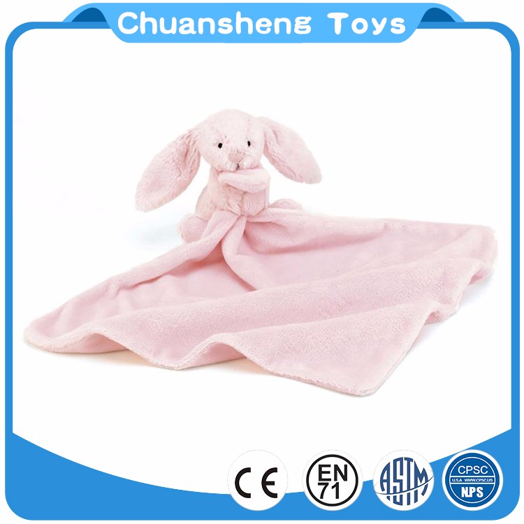 CHStoy rabbit shape custom animal head plush baby blanket